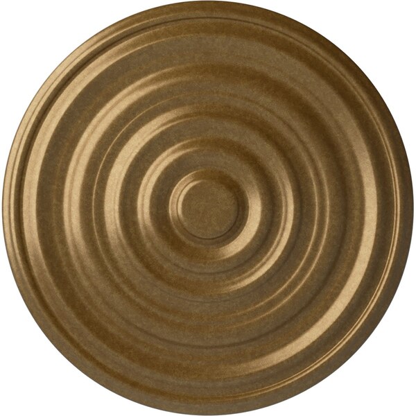 Ekena Millwork Carton Ceiling Medallion (For Canopies up to 3 3/4"), Hand-Painted Pale Gold, 17 3/4"OD x 1 3/8"P CM18CAPAS - main